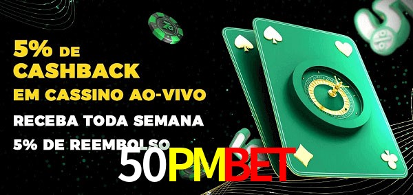 Promoções do cassino ao Vivo 50PMBET